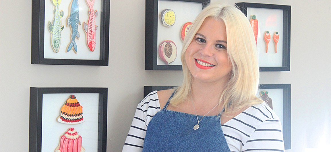 Sinead, E-Commerce Assistant at Biscuiteers HQ, providing customer service and insights into biscuit gifting and personalization.
