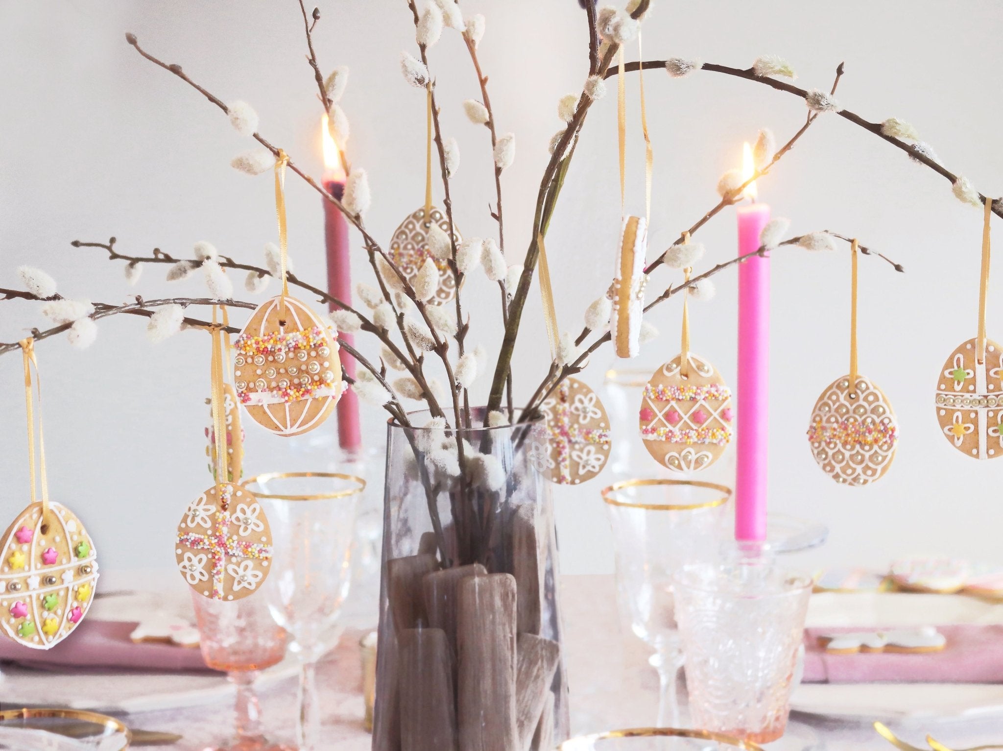 DIY Easter Tree kit with decorated cookies, icing, and sprinkles by Biscuiteers for personalized Easter gifts and activities.