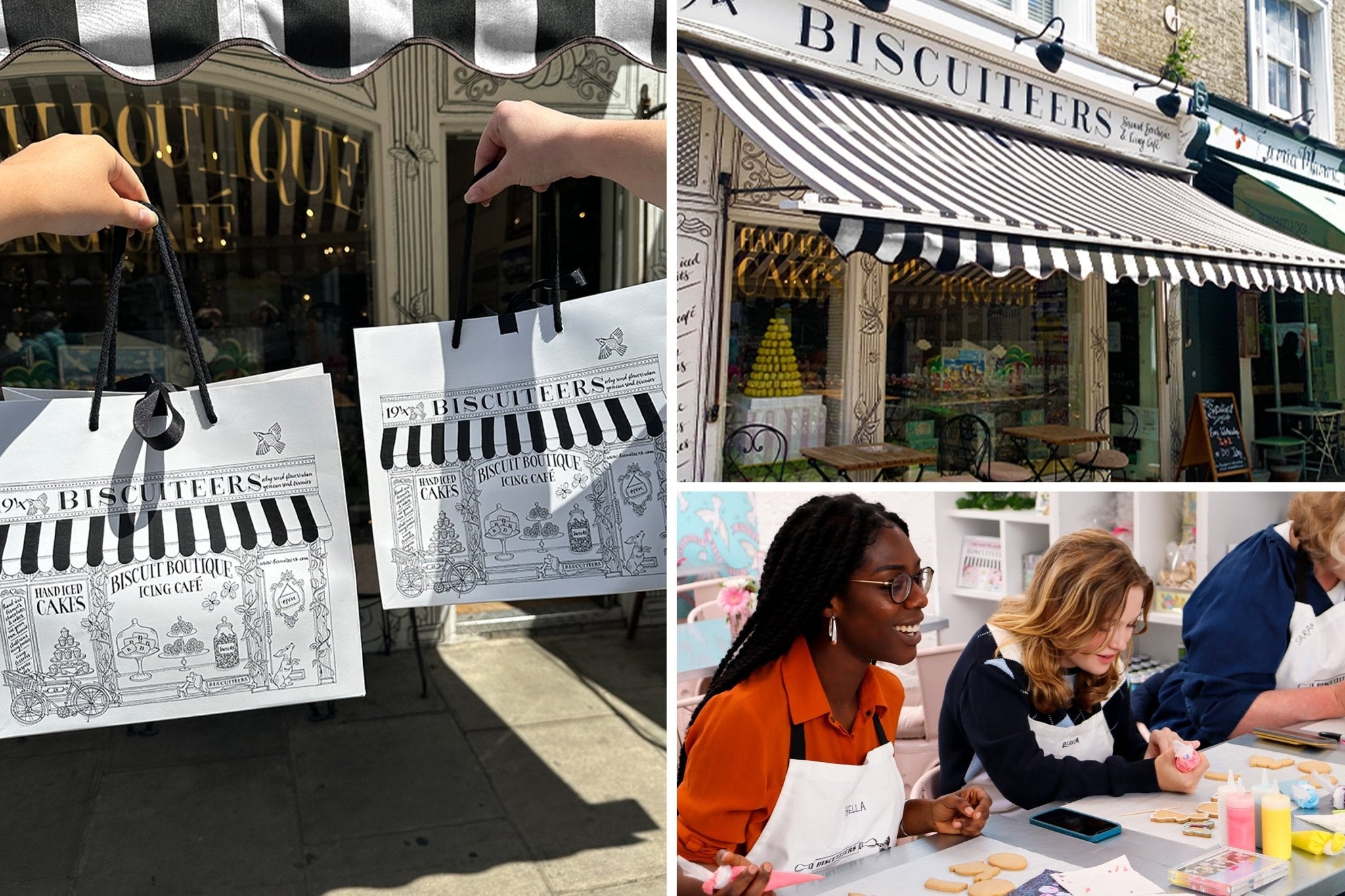 Biscuiteers School of Icing class in London, perfect for summer activities and personalized gifts, showcasing expert biscuit icing.