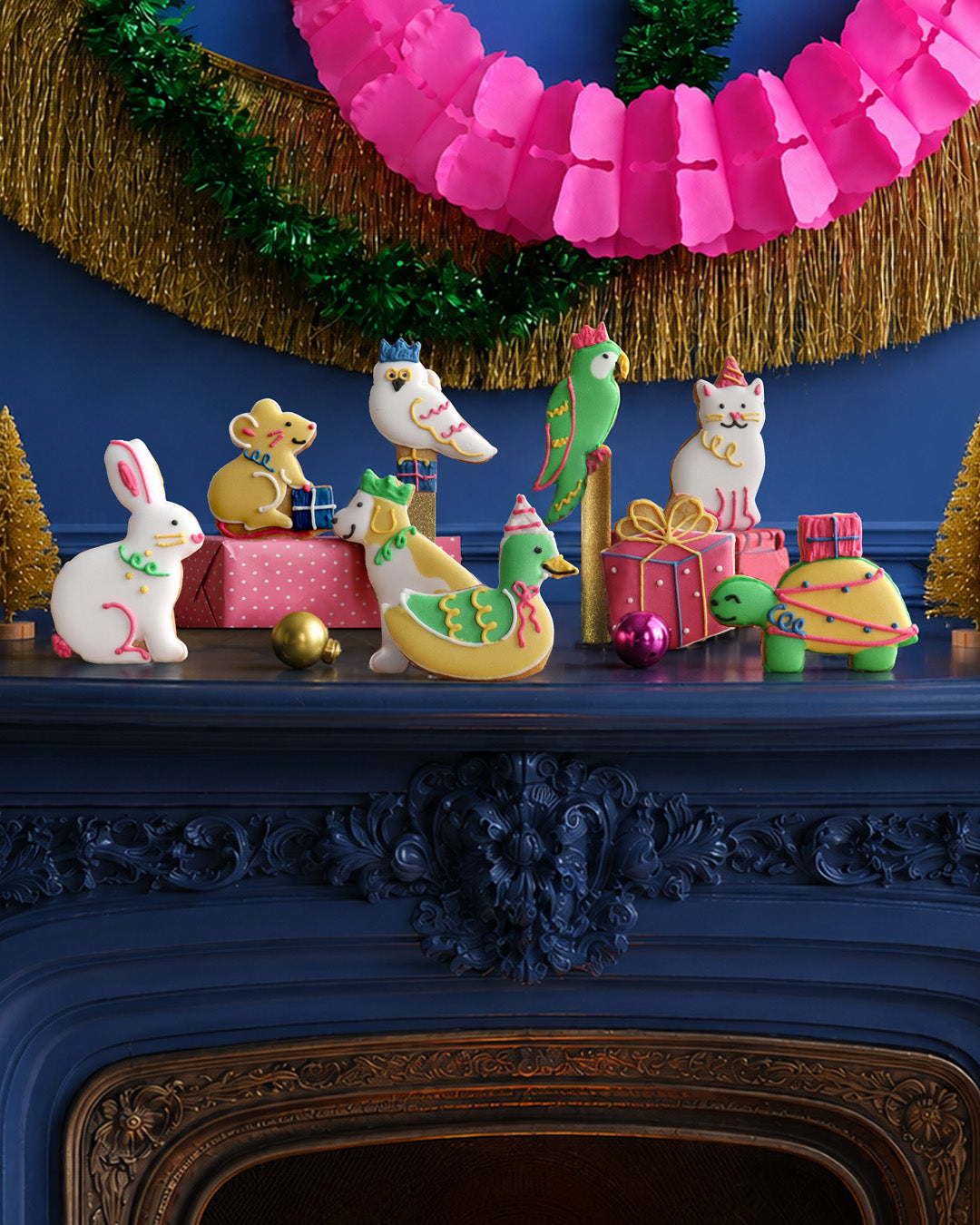 Christmas Party Animals Biscuit Tin - Biscuiteers