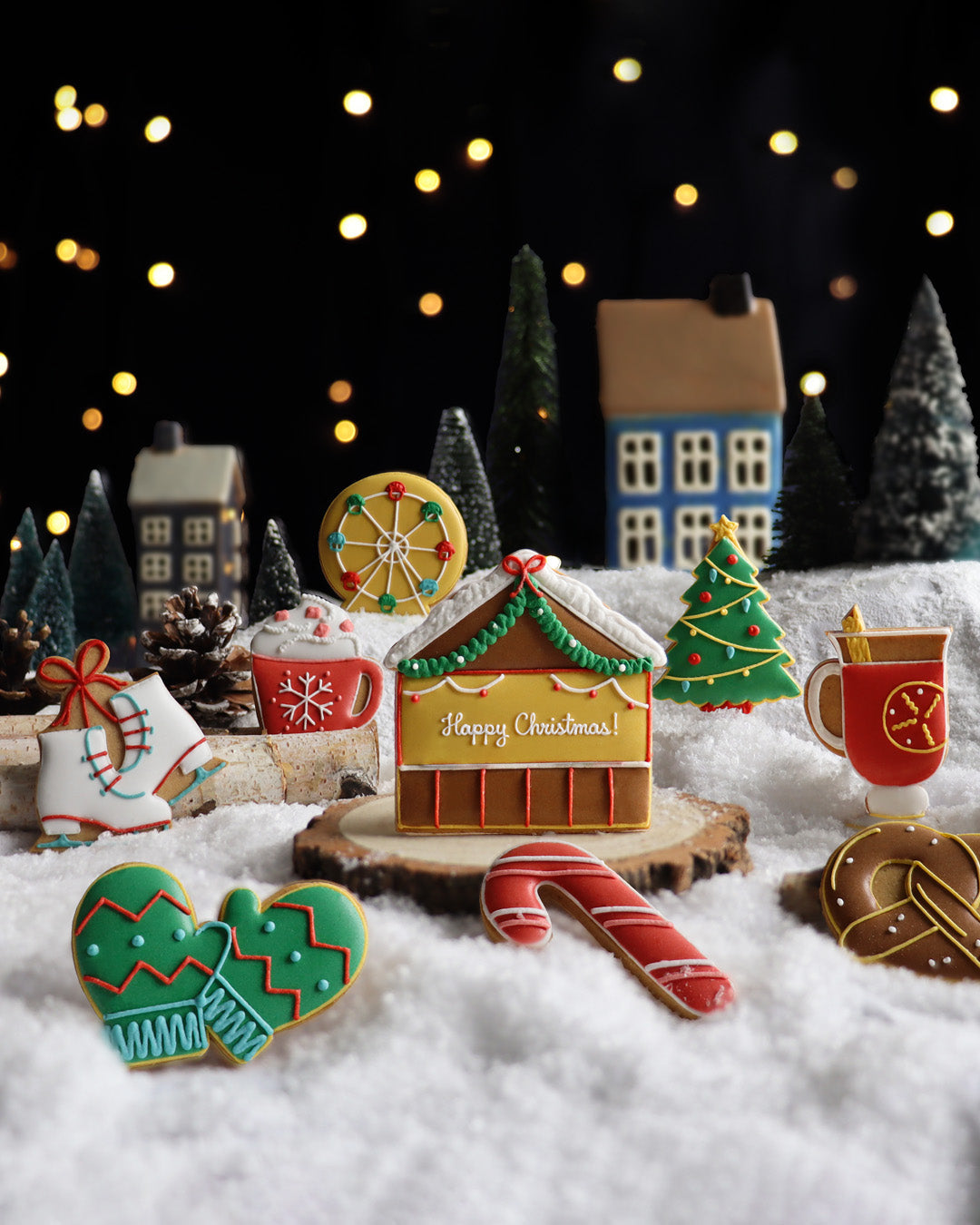 Personalised Christmas Market Biscuit Tin - Biscuiteers