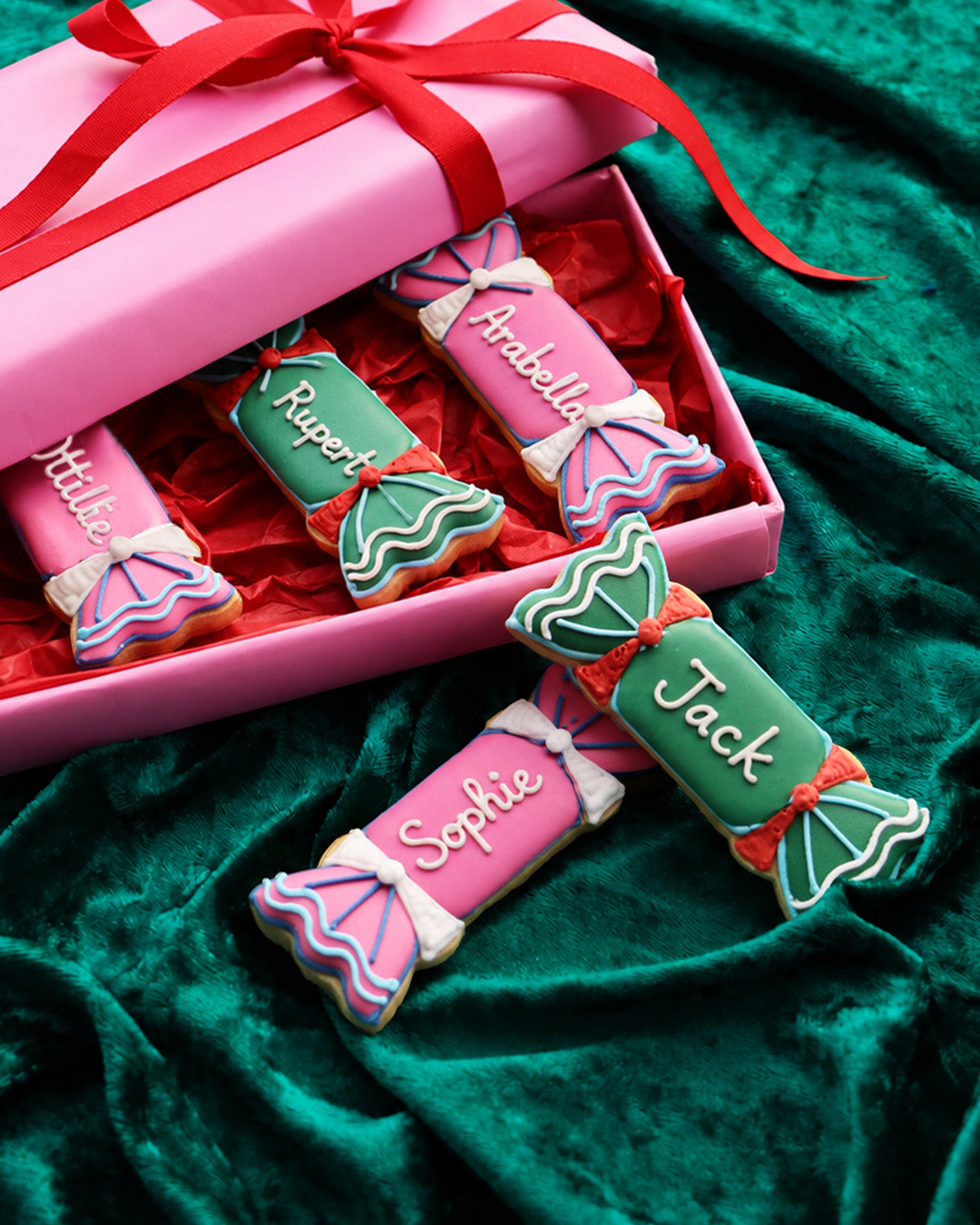Personalised Christmas Crackers Letterbox Biscuits - Biscuiteers