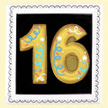 16th Birthday Milestone Letterbox Biscuit - Biscuiteers