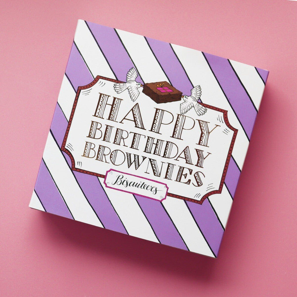 21st Birthday Milestone Brownies - Biscuiteers