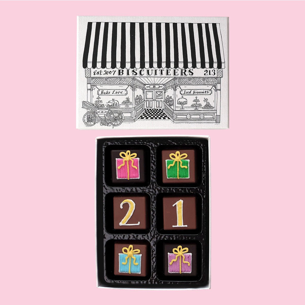 21st Birthday Milestone Little Box Of Chocolates - Biscuiteers