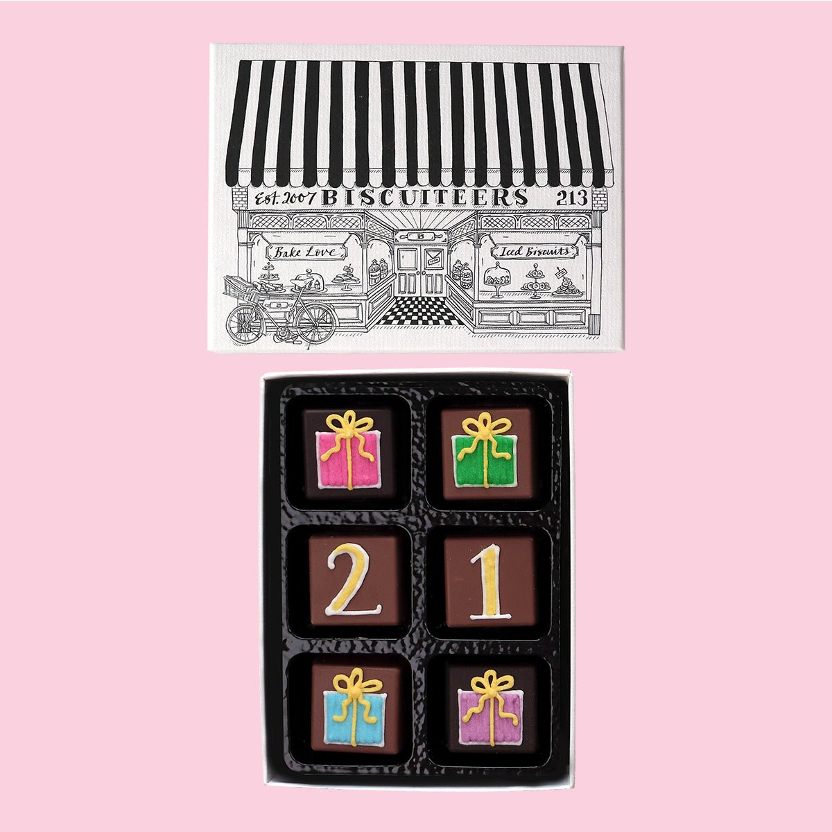 21st Birthday Milestone Little Box Of Chocolates - Biscuiteers