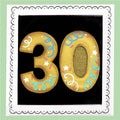 30th Birthday Milestone Letterbox Biscuit - Biscuiteers