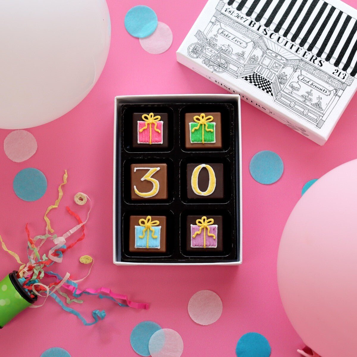 30th Birthday Milestone Little Box Of Chocolates - Biscuiteers