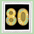 80th Birthday Milestone Letterbox Biscuit - Biscuiteers