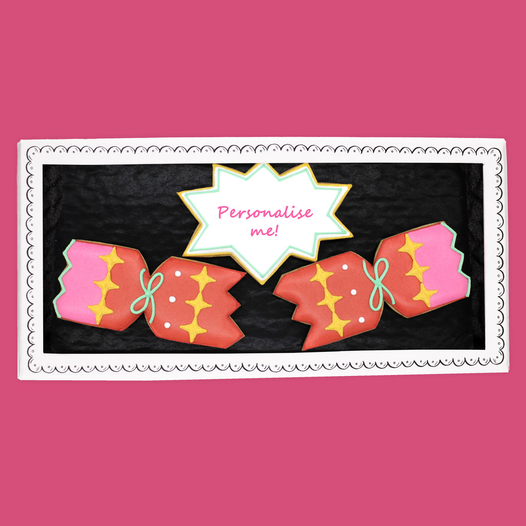 Personalised Popping Cracker Letterbox Biscuits