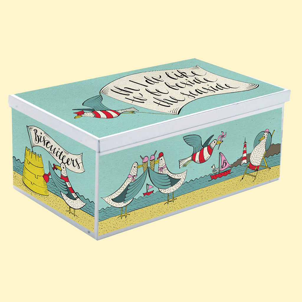 Beside The Seaside Luxe Biscuit Tin - Biscuiteers