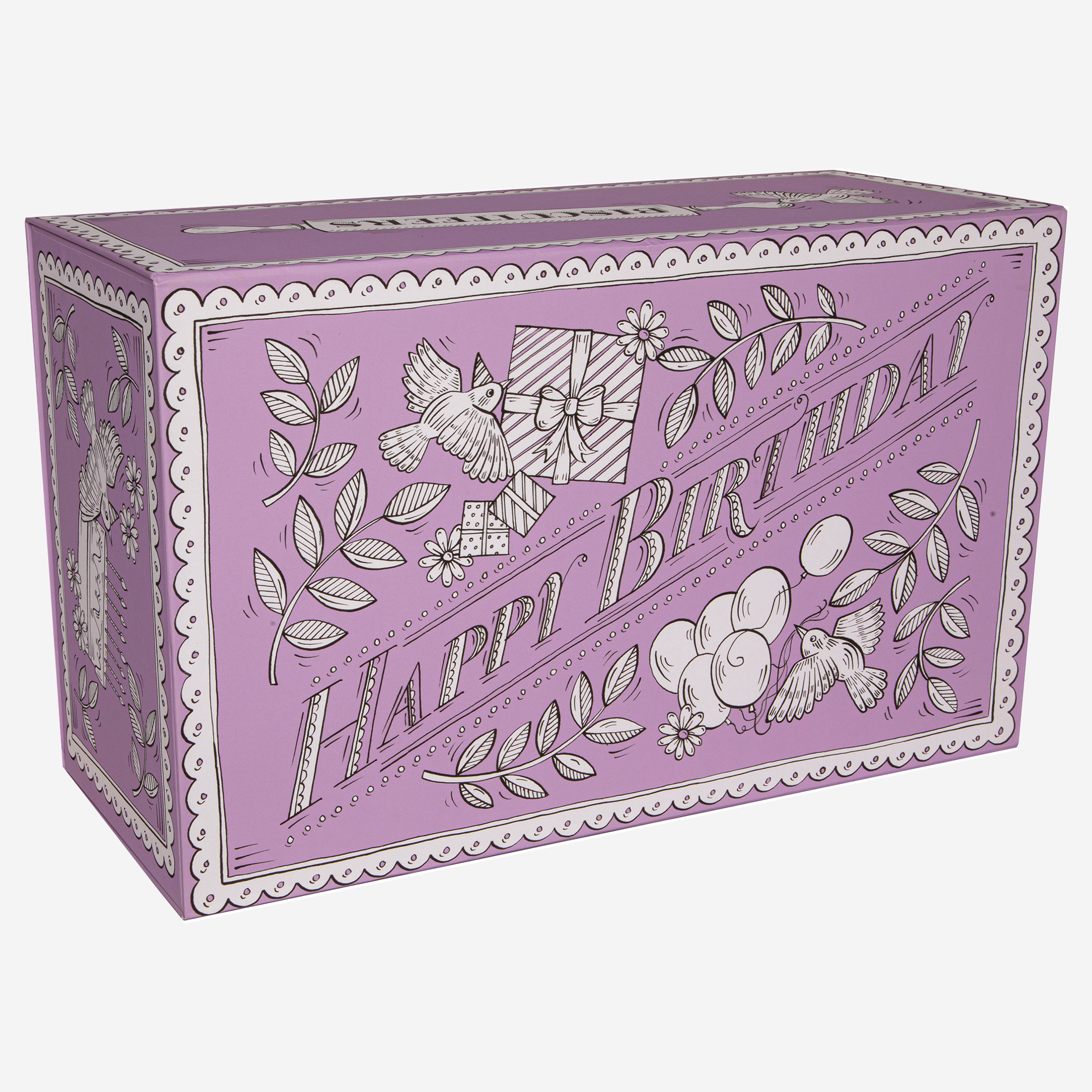 Empty Happy Birthday Gift Box - Biscuiteers