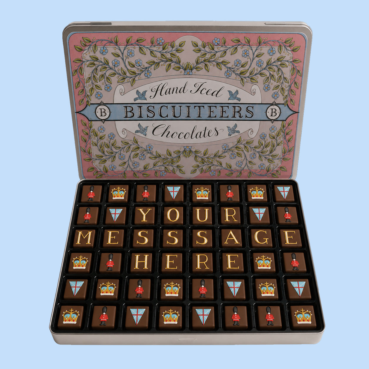 Giant Tin Personalised Royal Chocolates