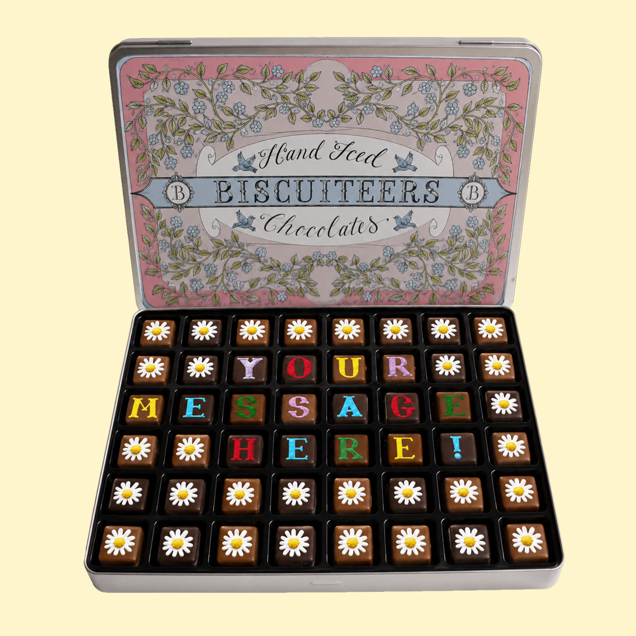 Giant Tin Thank You Personalised Message Chocolates