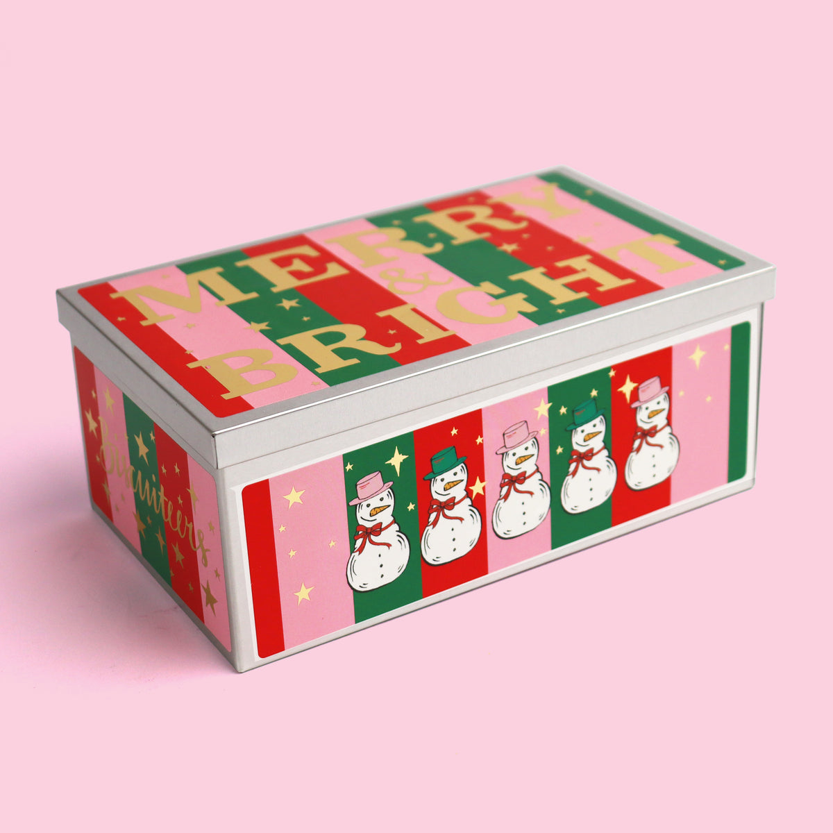 Merry & Bright Biscuit Tin