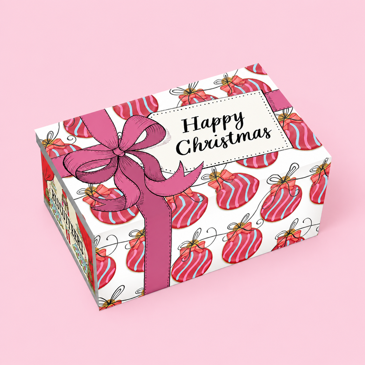 Christmas Bauble Biscuit Tin Sleeve