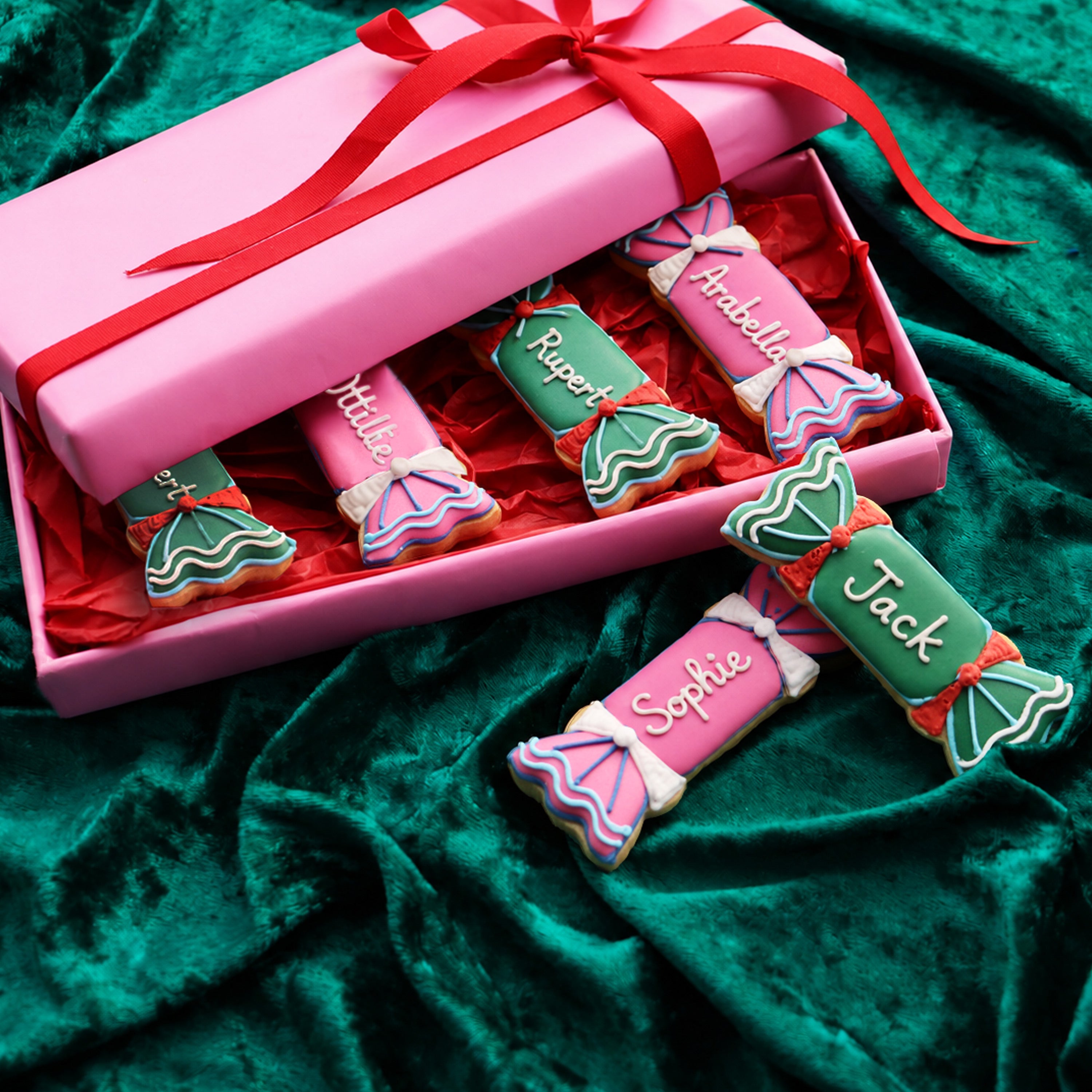 Personalised Christmas Crackers Letterbox Biscuits