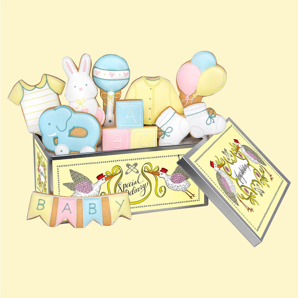 Baby Shower Biscuit Tin - Biscuiteers