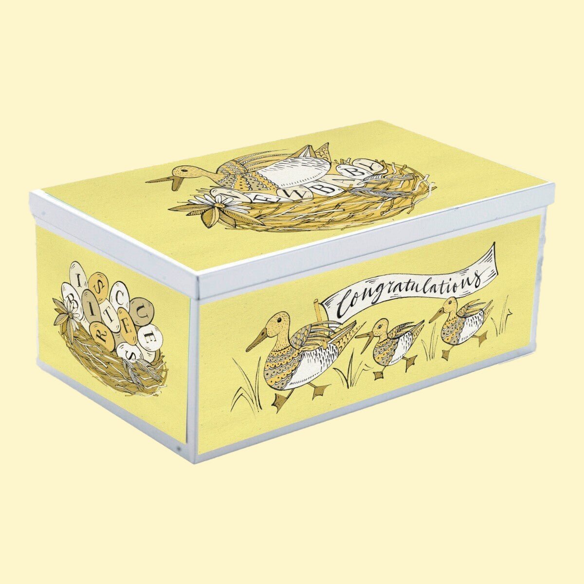 Baby Shower Biscuit Tin - Biscuiteers