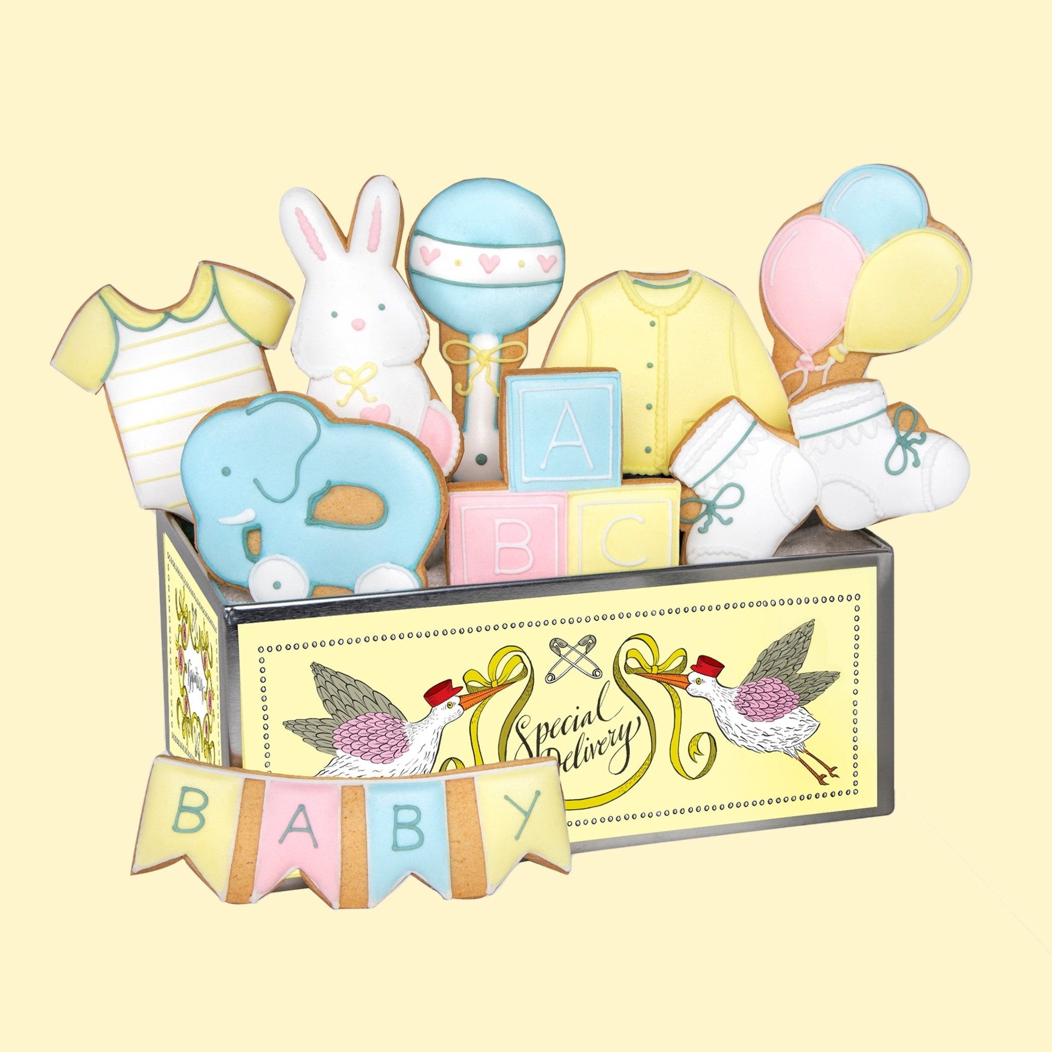 baby shower biscuit tin - Biscuiteers