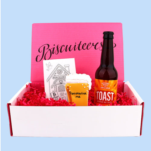 Beer For Dad Mini Gift Box - Biscuiteers