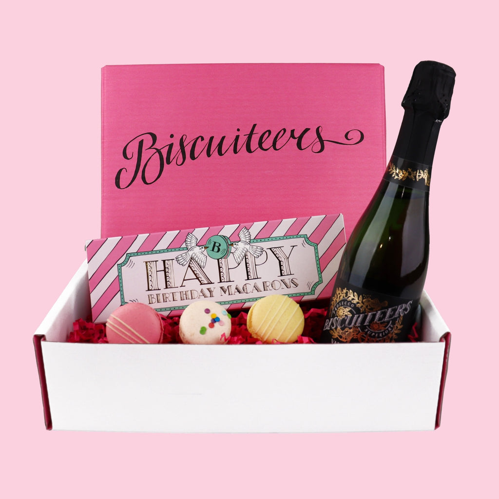Birthday Macarons Mini Gift Box - Biscuiteers