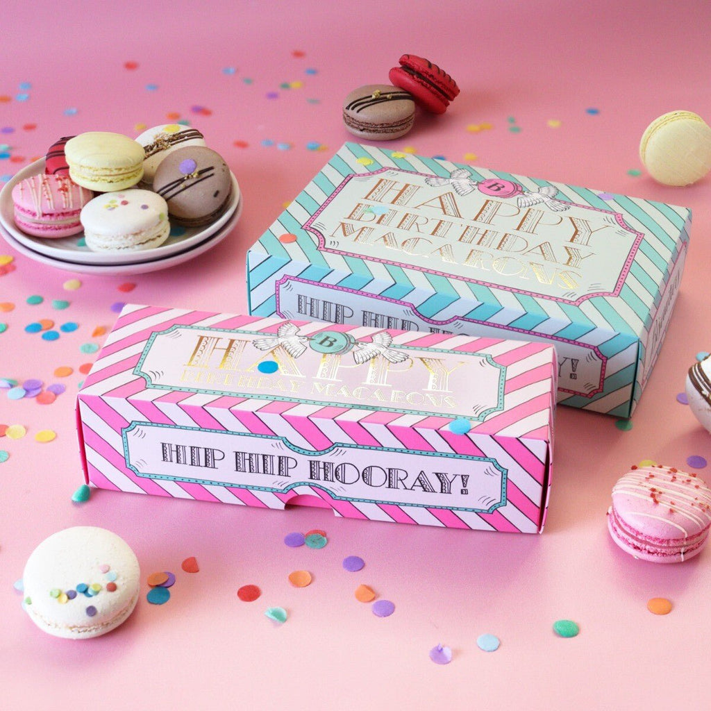 Birthday Treats Macaron Gift Box - Biscuiteers