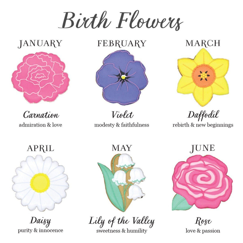 Carnation January Birth Flower Letterbox Biscuit - Biscuiteers