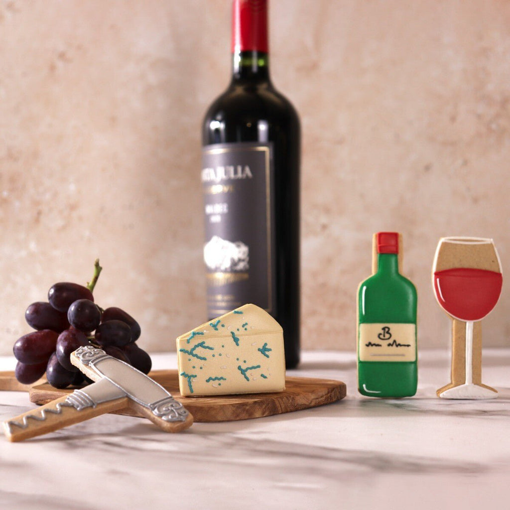 Cheese And Wine Letterbox Biscuits - Biscuiteers