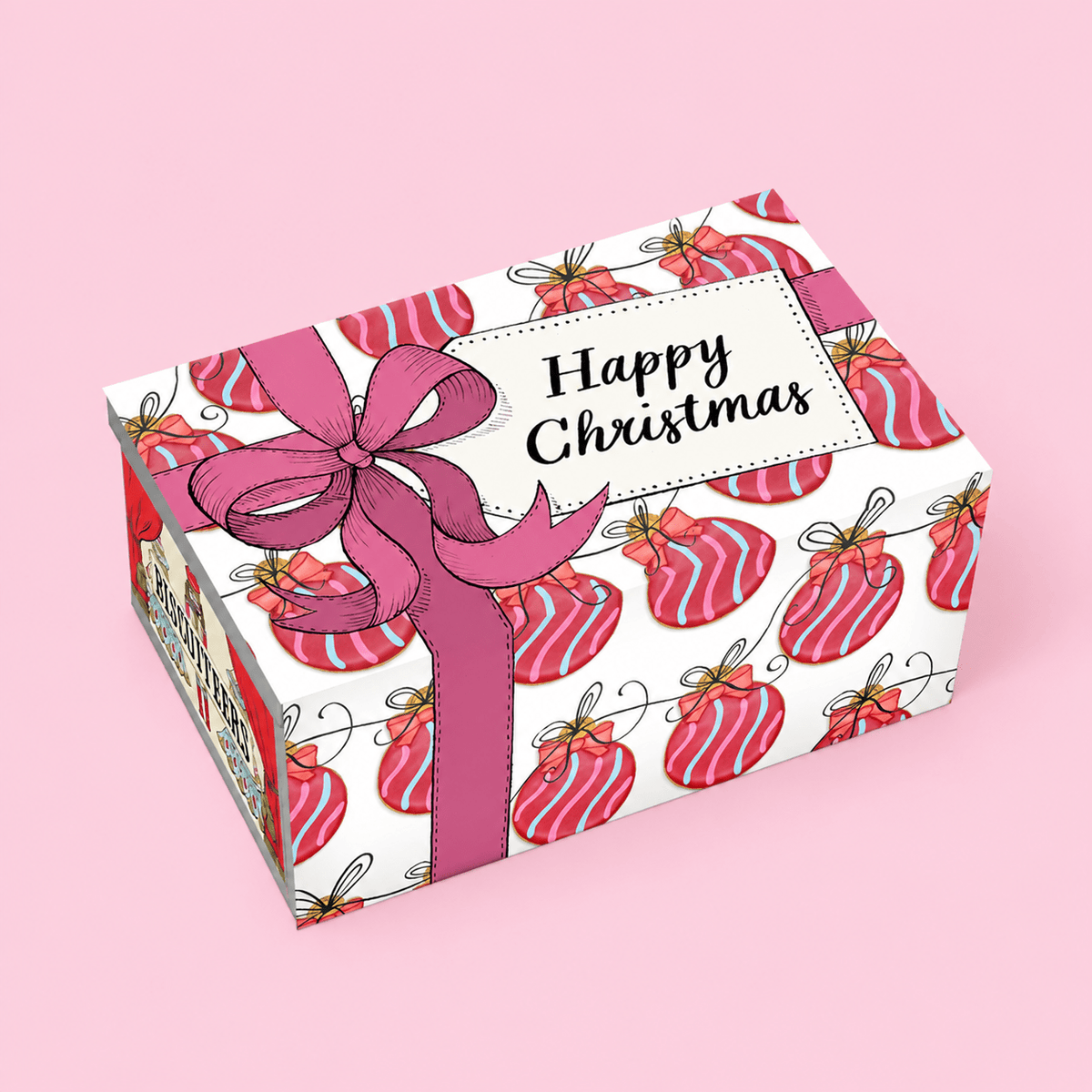 Christmas Bauble Biscuit Tin Sleeve - Biscuiteers