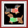 Christmas Sausage Dogs Letterbox Biscuits - Biscuiteers