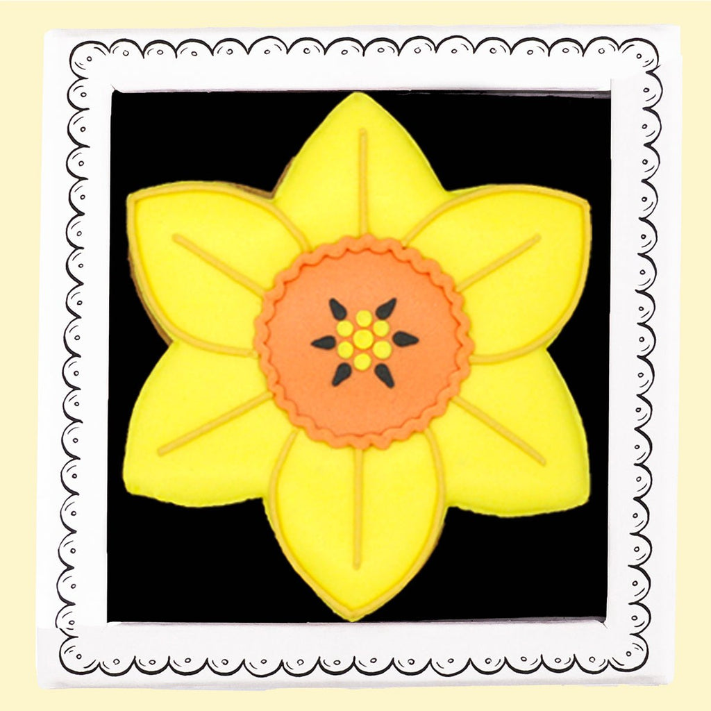 Daffodil March Birth Flower Letterbox Biscuit - Biscuiteers