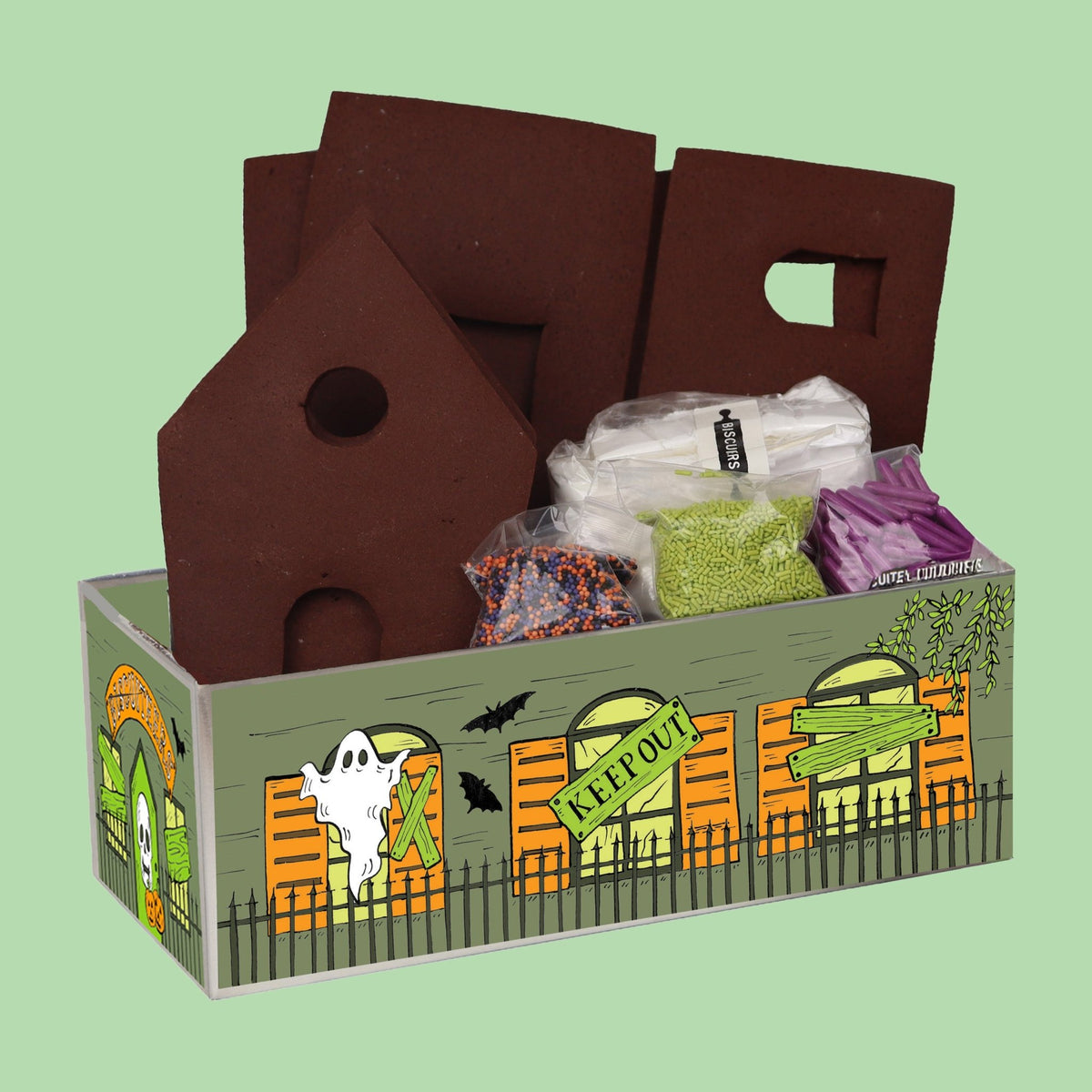 DIY Haunted House Biscuit Tin - Biscuiteers