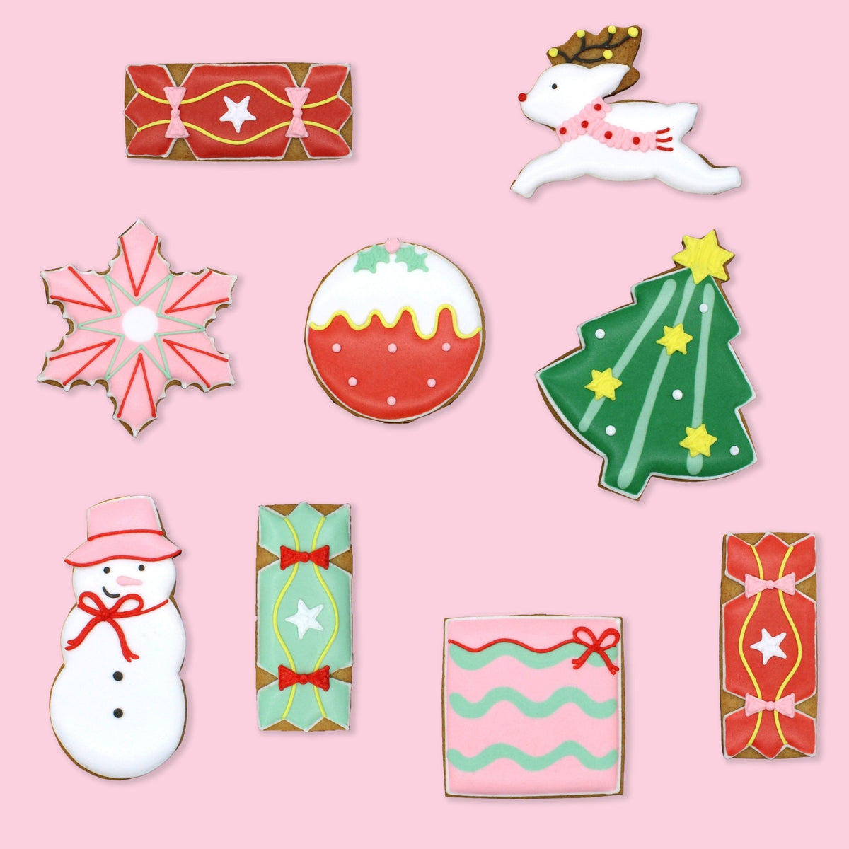 Gingerbread Merry & Bright Biscuit Tin - Biscuiteers