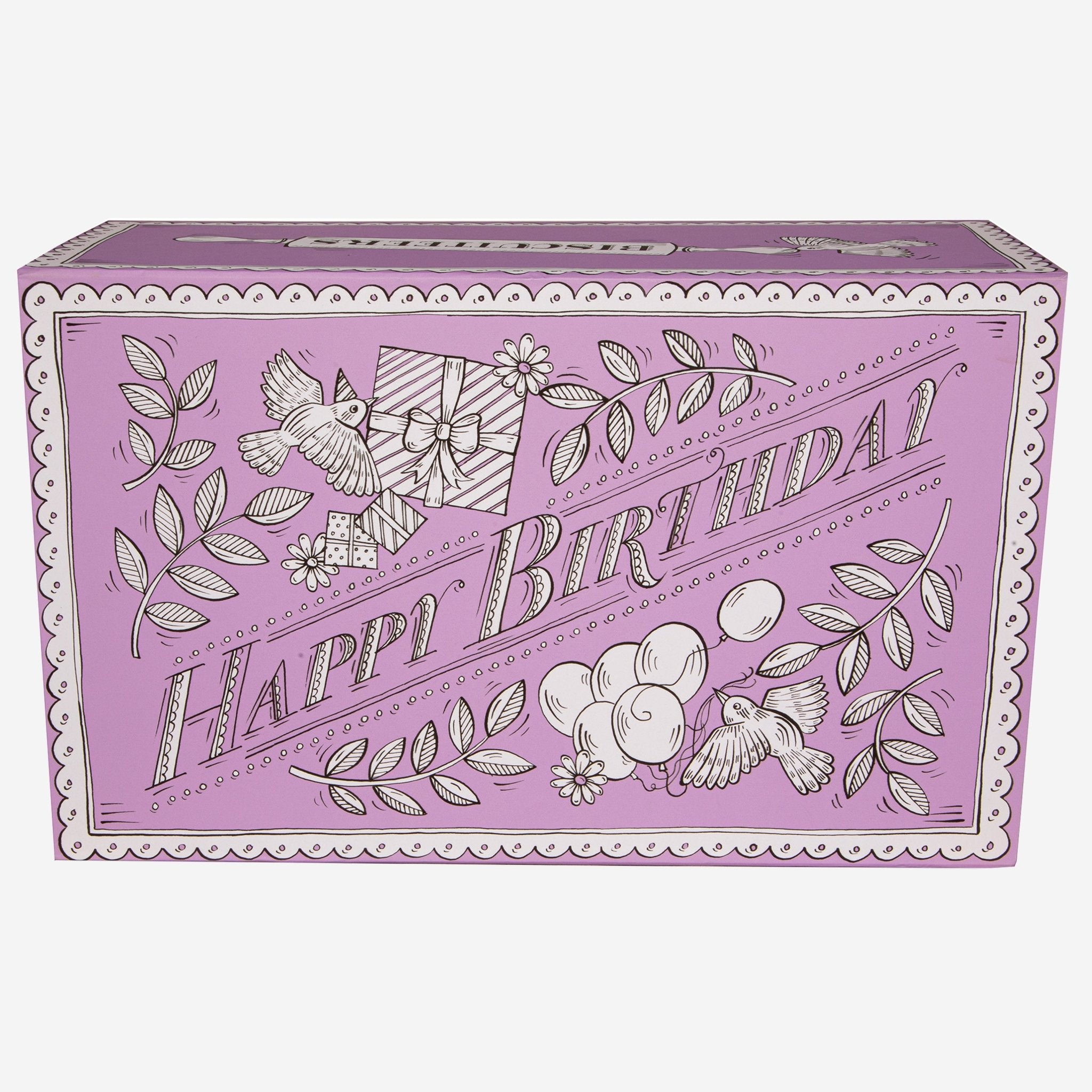 Empty Happy Birthday Gift Box - Biscuiteers