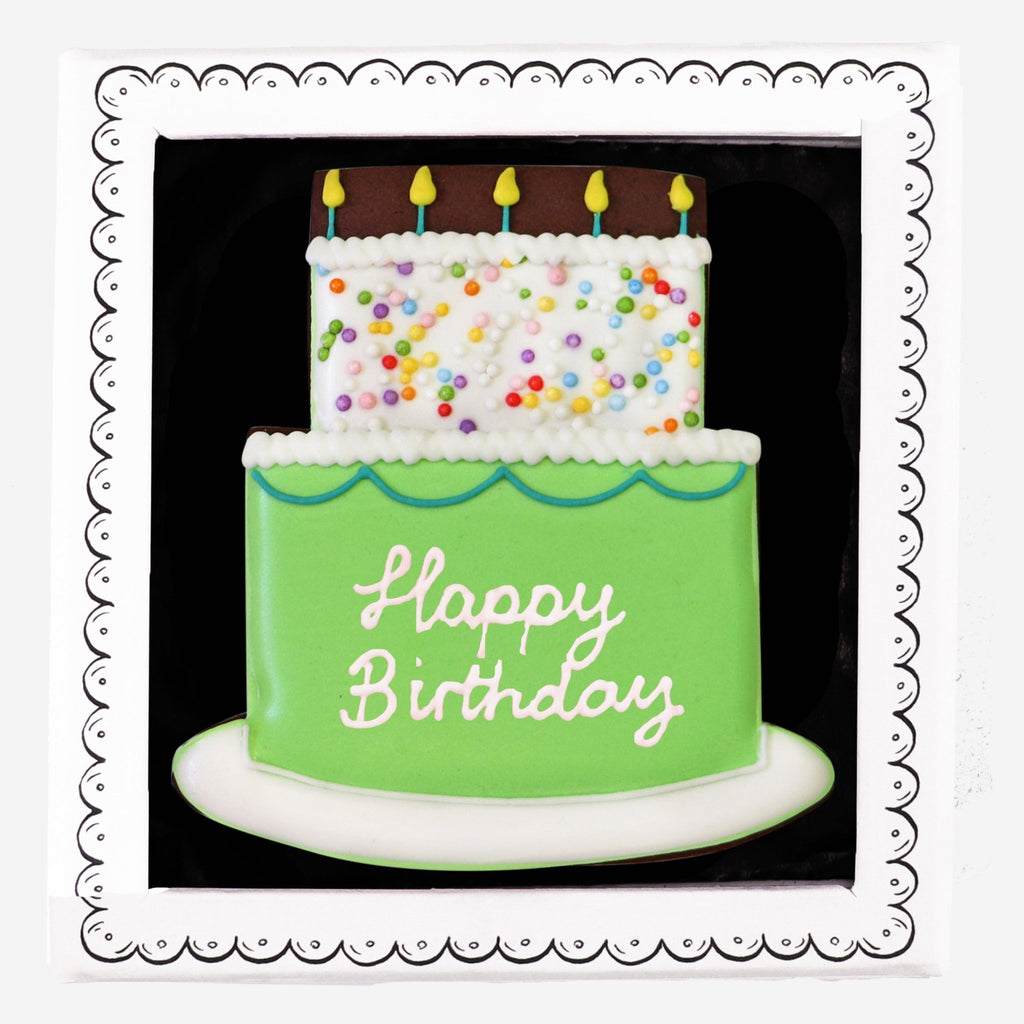 Happy Birthday letterbox biscuit - Biscuiteers