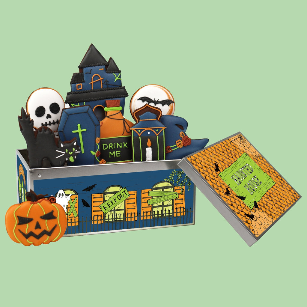 Haunted House Biscuit Tin - Biscuiteers