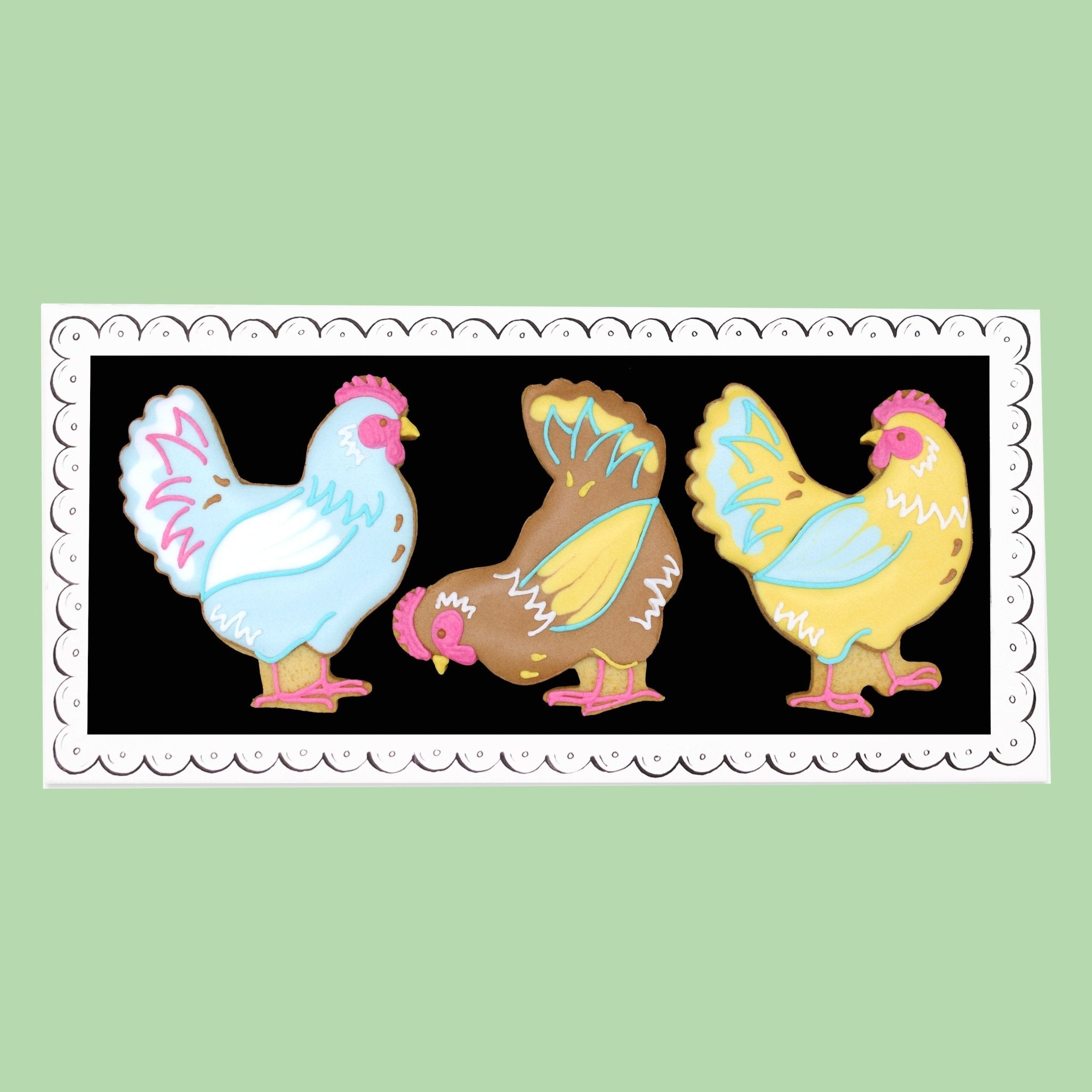 Hens Letterbox Biscuits - Biscuiteers