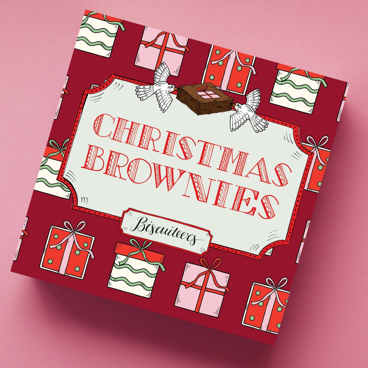 Joy Christmas Brownies - Biscuiteers