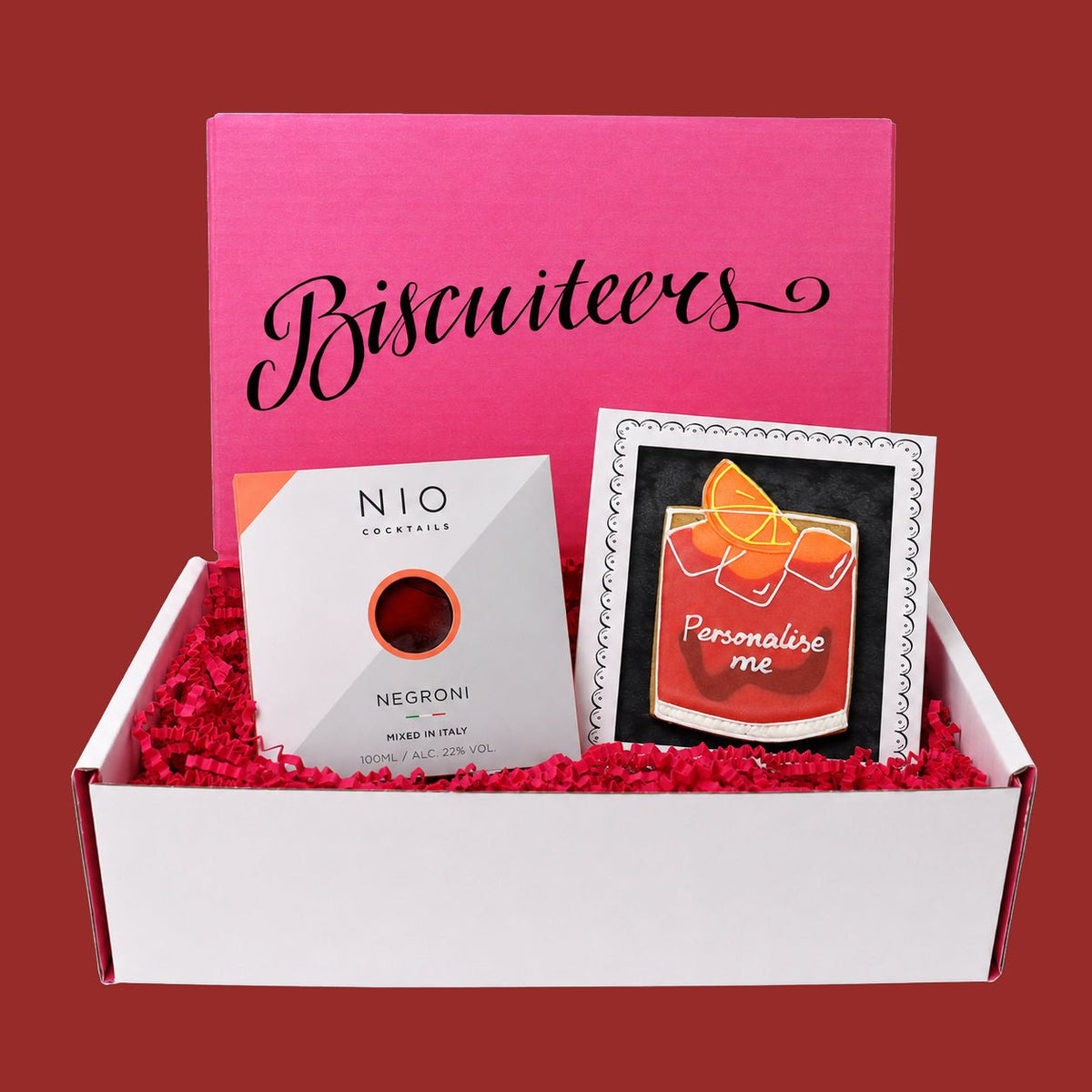 Negroni Lovers Mini Gift Box - Biscuiteers