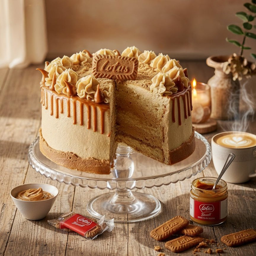 Patisserie Valerie Biscoff Cake - Biscuiteers