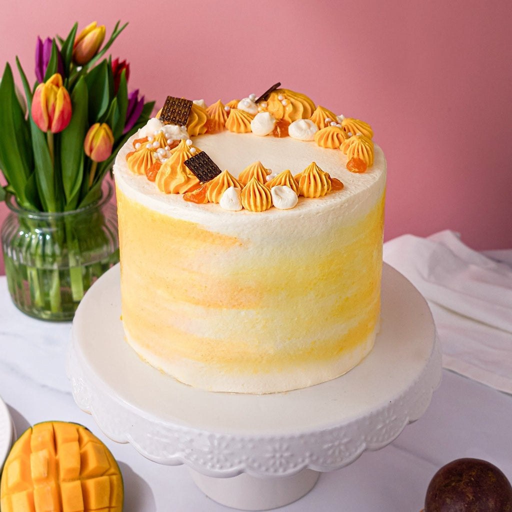 Patisserie Valerie Mango & Passionfruit Cake - Biscuiteers