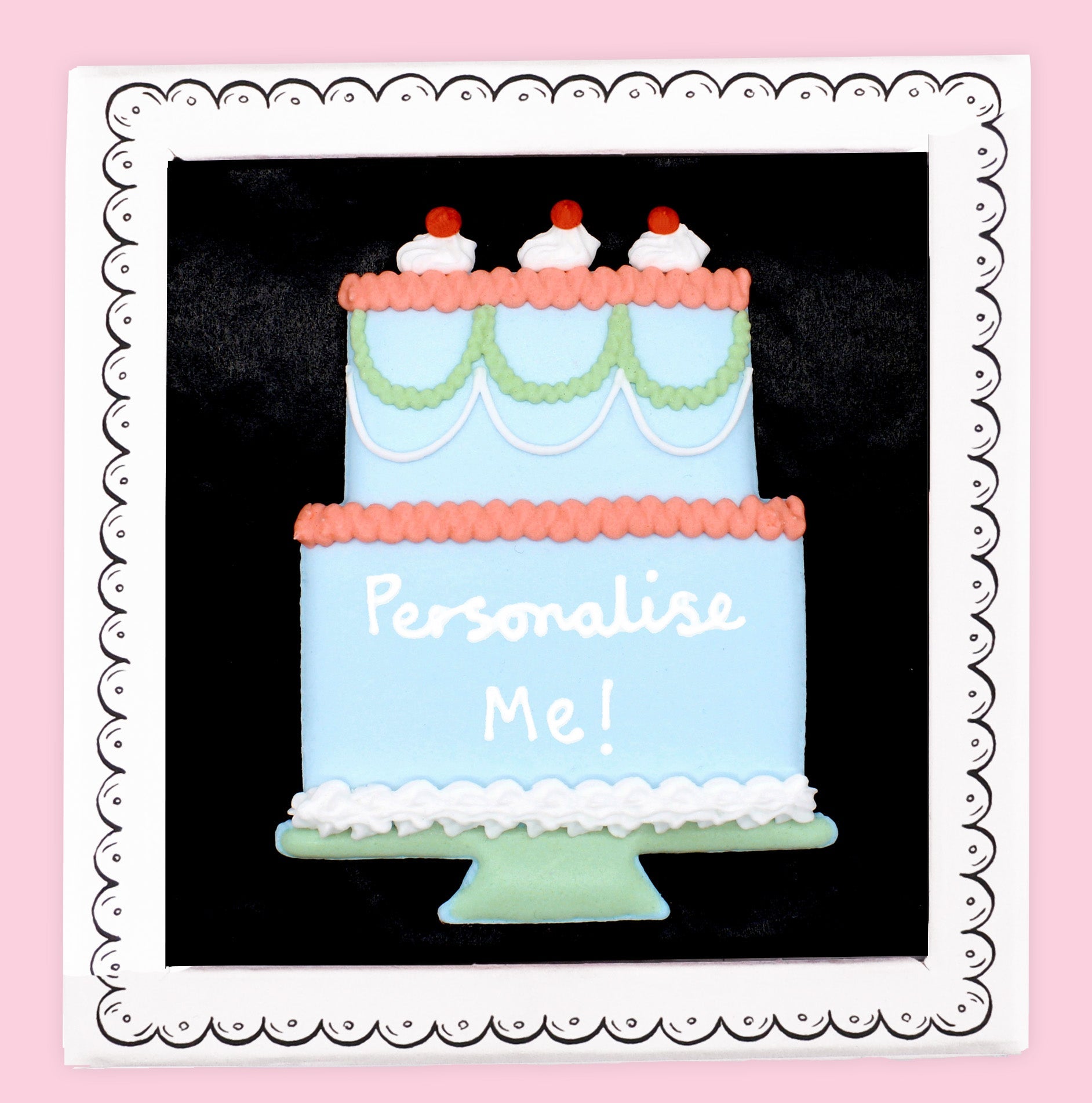 Personalised Birthday Cake Letterbox Biscuit - Biscuiteers
