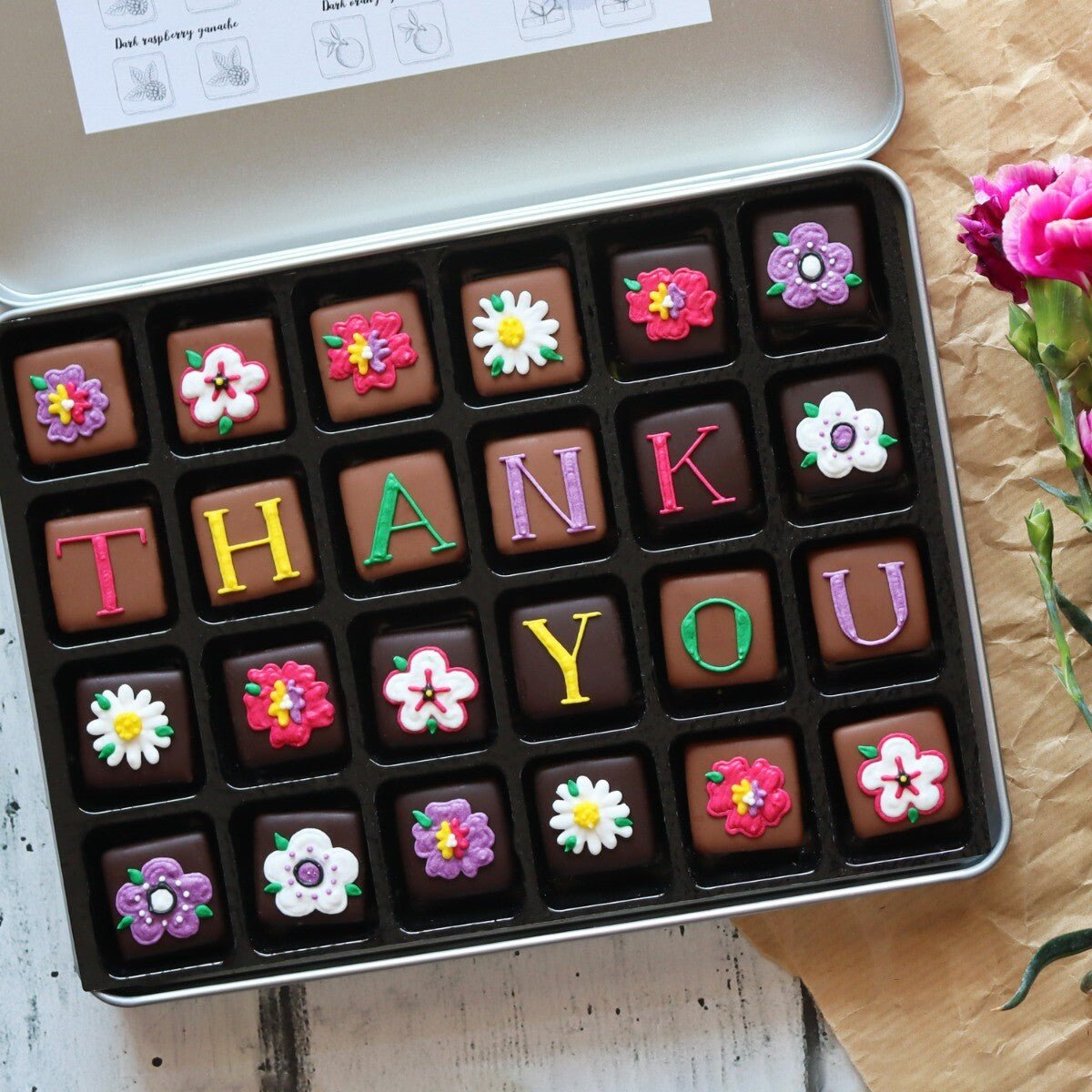 Personalised Bouquet Chocolates Medium Tin - Biscuiteers