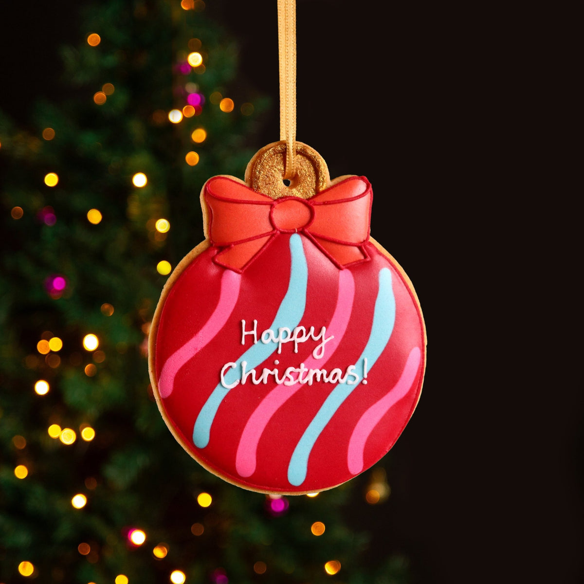 Personalised Christmas Bauble Letterbox Biscuit - Biscuiteers