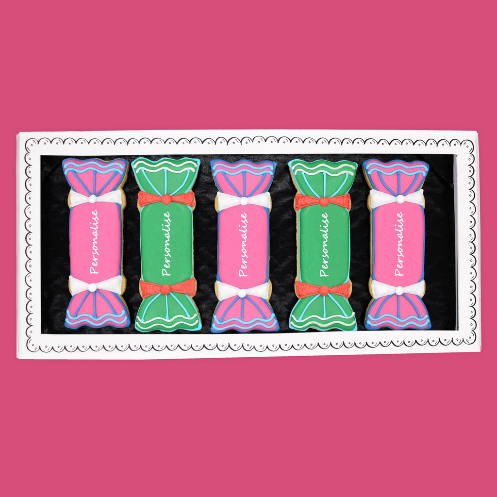 Personalised Christmas Crackers Letterbox Biscuits - Biscuiteers
