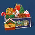 Personalised Christmas Market Biscuit Tin - Biscuiteers