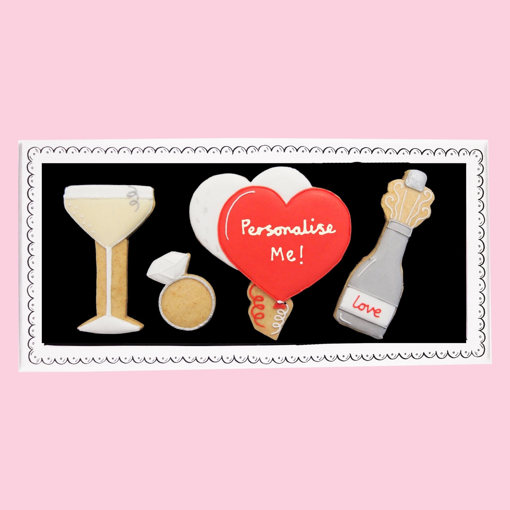 Personalised Engagement Letterbox Biscuits - Biscuiteers