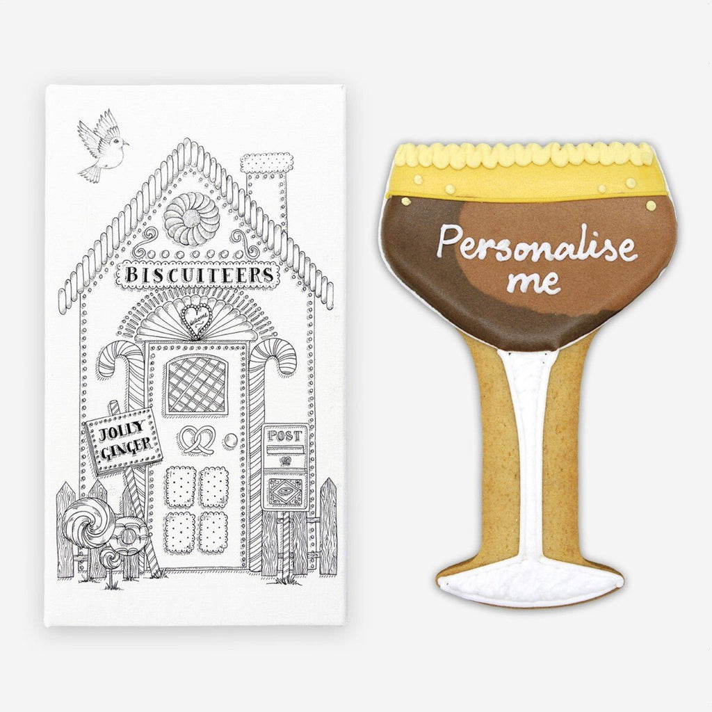 Personalised Espresso Martini Letterbox Biscuit - Biscuiteers
