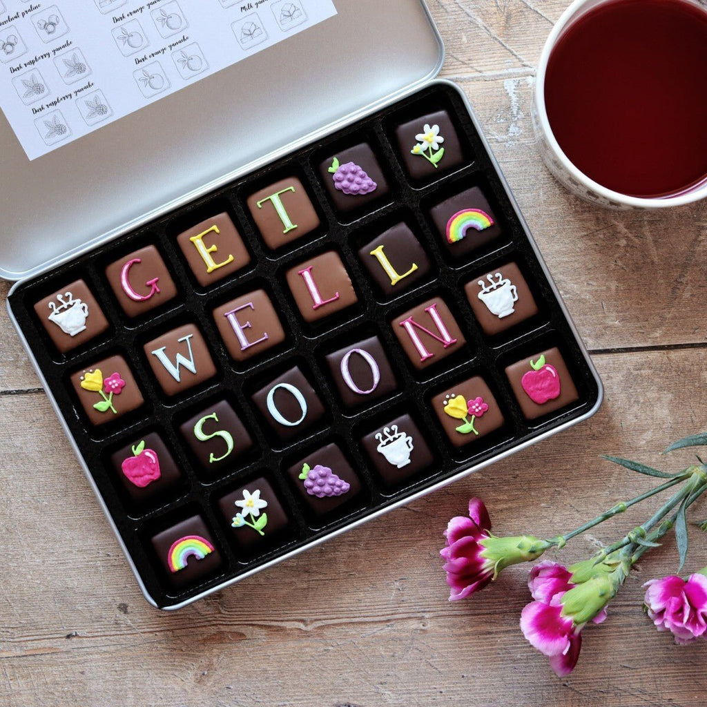 Personalised Get Well Soon Chocolates Medium Tin - Biscuiteers